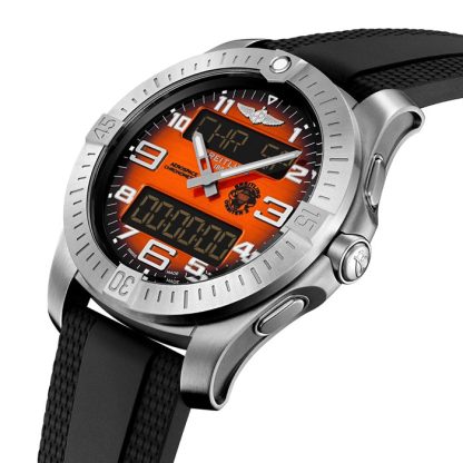Breitling Aerospace B70 Orbiter 25th Anniversary 43mm Mens Watch Orange Rubber EB70101A1O1S1 – Image 3