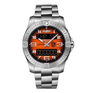 Breitling Aerospace B70 Orbiter 25th Anniversary 43mm Mens Watch Orange Titanium EB70101A1O1E1