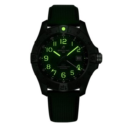 Breitling Avenger Automatic 44 mm Night Mission Montre Homme Cuir Vert S32320101B1X1 – Image 5