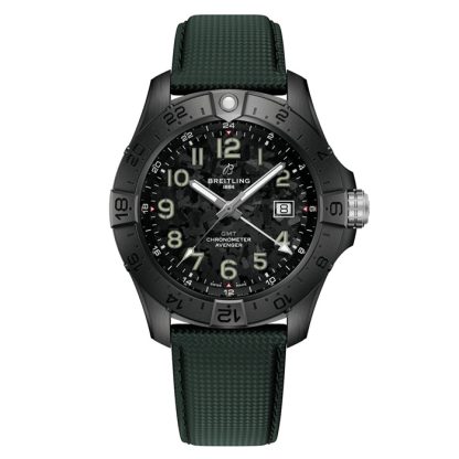 Breitling Avenger Automatic 44 mm Night Mission Montre Homme Cuir Vert S32320101B1X1