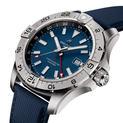 Breitling Avenger Automatic GMT 44mm Montre Homme Cuir Bleu A32320101C1X1 – Image 3