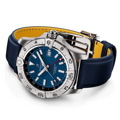Breitling Avenger Automatic GMT 44mm Montre Homme Cuir Bleu A32320101C1X1 – Image 4