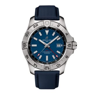 Breitling Avenger Automatic GMT 44mm Montre Homme Cuir Bleu A32320101C1X1