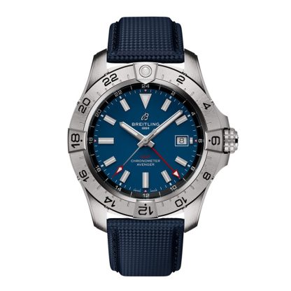 Breitling Avenger Automatic GMT 44mm Montre Homme Cuir Bleu A32320101C1X1