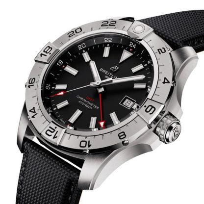 Breitling Avenger Automatic GMT 44mm Montre Homme Cuir Noir A32320101B1X1 – Image 3
