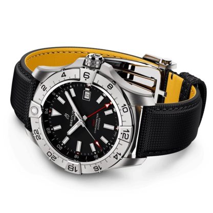 Breitling Avenger Automatic GMT 44mm Montre Homme Cuir Noir A32320101B1X1 – Image 4