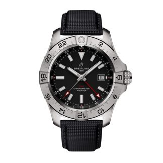 Breitling Avenger Automatic GMT 44mm Montre Homme Cuir Noir A32320101B1X1