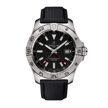 Breitling Avenger Automatic GMT 44mm Montre Homme Cuir Noir A32320101B1X1