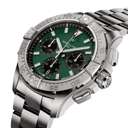 Breitling Avenger B01 Chronograph 42 Montre Homme Vert Acier inoxydable AB0146101L1A1 – Image 2