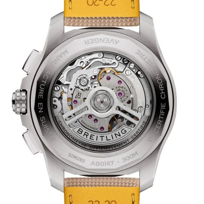 Breitling Avenger B01 Chronograph 44mm Montre Homme Cuir Beige AB0147101A1X1 – Image 2