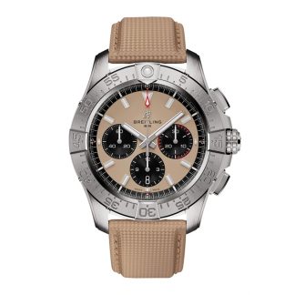 Breitling Avenger B01 Chronograph 44mm Montre Homme Cuir Beige AB0147101A1X1