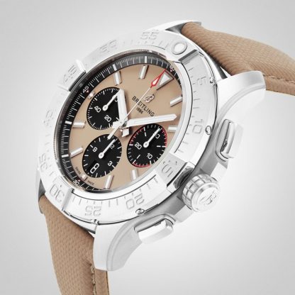 Breitling Avenger B01 Chronograph 44mm Montre Homme Cuir Beige AB0147101A1X1 – Image 5