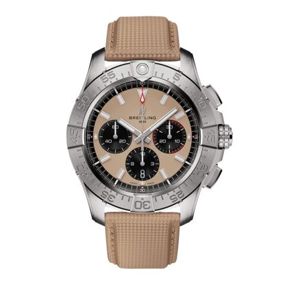 Breitling Avenger B01 Chronograph 44mm Montre Homme Cuir Beige AB0147101A1X1
