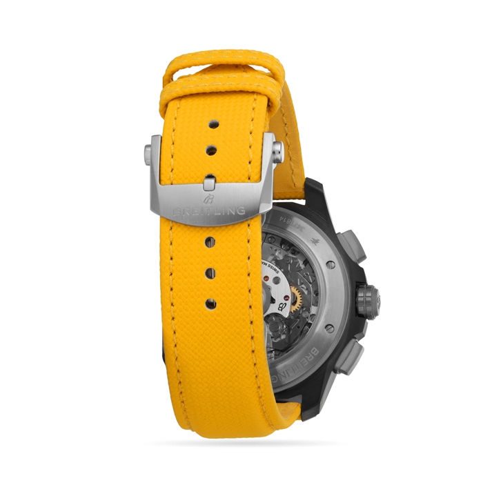 Breitling Avenger B01 Chronograph 44mm Night Mission Montre Homme Cuir Jaune SB0147101I1X1 – Image 4