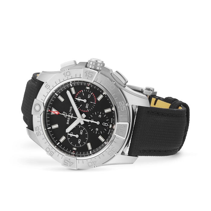 Breitling Avenger Chronograph B01 44mm Montre Homme Cuir Noir AB0147101B1X1 – Image 3