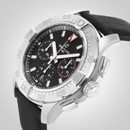 Breitling Avenger Chronograph B01 44mm Montre Homme Cuir Noir AB0147101B1X1 – Image 5