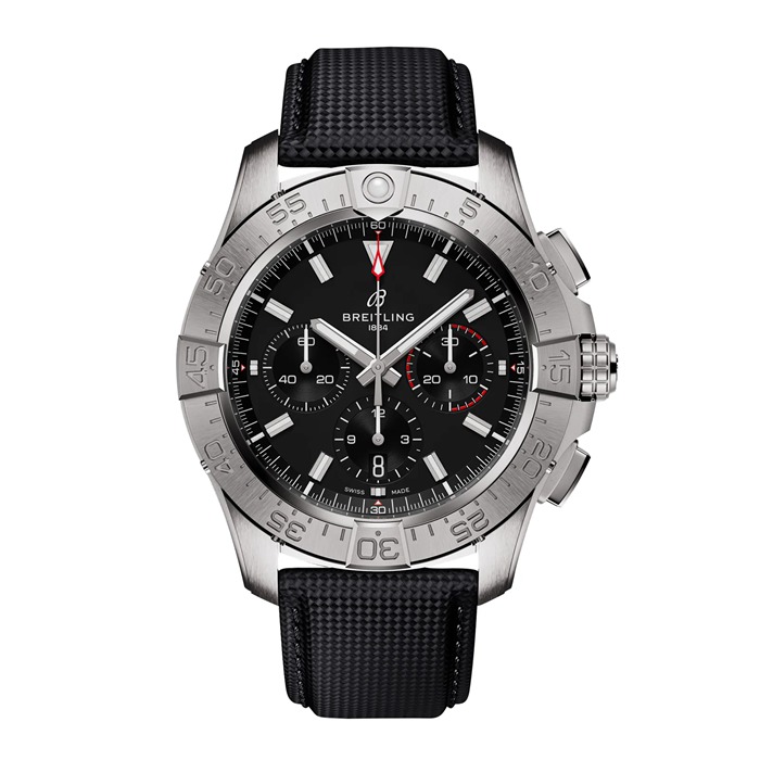 Breitling Avenger Chronograph B01 44mm Montre Homme Cuir Noir AB0147101B1X1