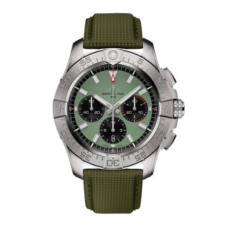 Breitling Avenger Chronograph B01 44mm Montre Homme Cuir Vert AB0147101L1X1