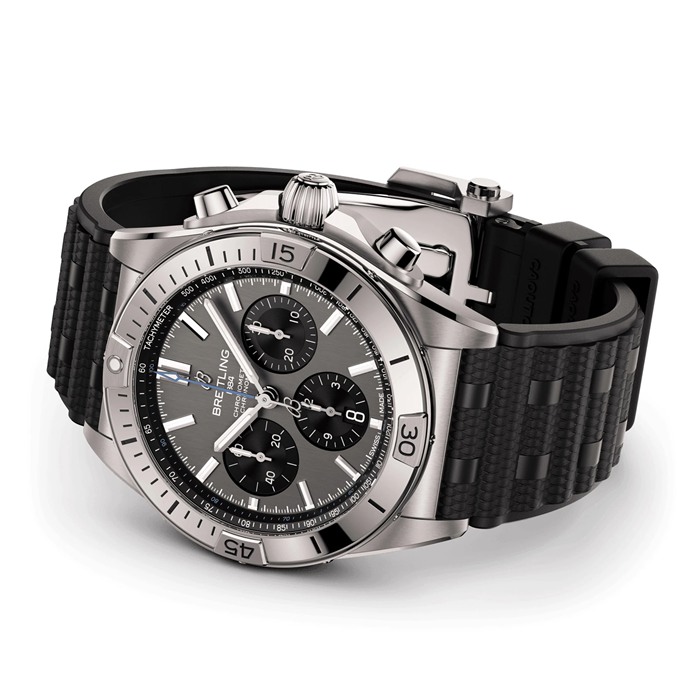 Breitling Chronomat B01 42mm Montre Hommes Caoutchouc Gris EB0134101M1S1 – Image 4