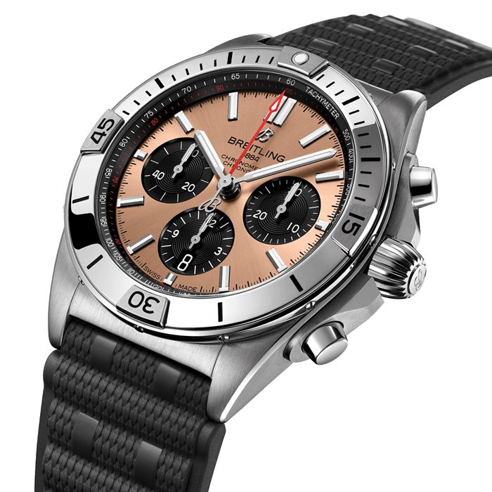 Breitling Chronomat B01 Chronograph 42mm Mens Watch Copper Rubber AB0134101K1S1 – Image 3