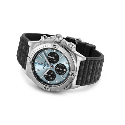 Breitling Chronomat B01 Chronograph 42mm Montre Homme Caoutchouc Bleu PB0134101C1S2 – Image 4