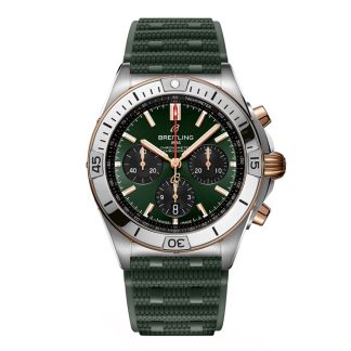 Breitling Chronomat B01 Chronograph 42mm Montre Homme Caoutchouc Vert UB0134131L1S1
