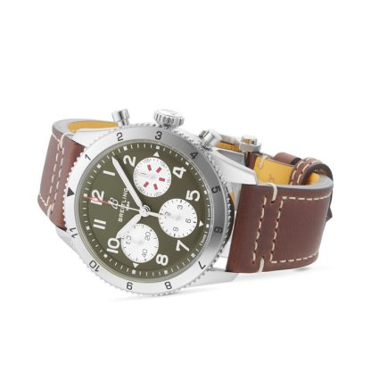 Breitling Classic AVI Chronograph 42 Curtiss P-40 Warhawk Montre à bracelet cuir A233802A1L1X1 – Image 4