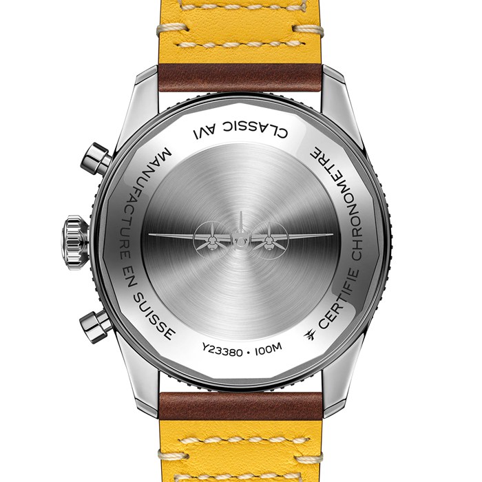 Breitling Classic AVI Chronograph 42 Mosquito Leather Strap Watch Y233801A1B1X1 – Image 2