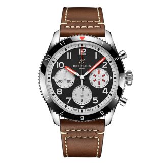 Breitling Classic AVI Chronograph 42 Mosquito Leather Strap Watch Y233801A1B1X1