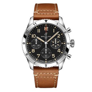 Breitling Classic AVI Chronograph 42 P-51 Mustang Montre à bracelet cuir A233803A1B1X1