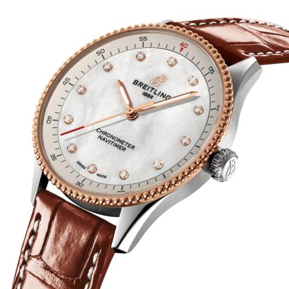 Breitling Montre Femme Navitimer 32mm Blanc Nacre Alligator U77320E61A1P1 – Image 3