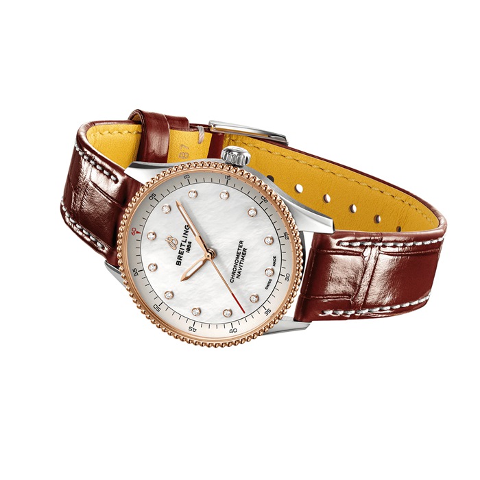 Breitling Montre Femme Navitimer 32mm Blanc Nacre Alligator U77320E61A1P1 – Image 4