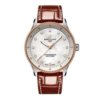 Breitling Montre Femme Navitimer 32mm Blanc Nacre Alligator U77320E61A1P1