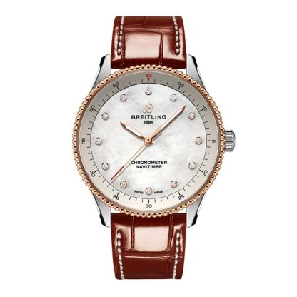 Breitling Montre Femme Navitimer 32mm Blanc Nacre Alligator U77320E61A1P1