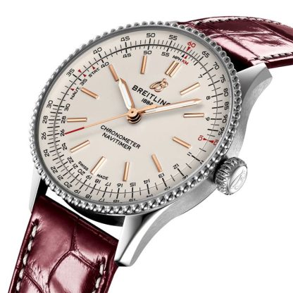 Breitling Montre Femme Navitimer 36mm Alligator Argent A17327211G1P1 – Image 3