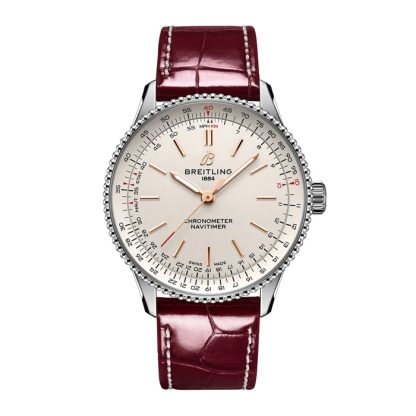 Breitling Montre Femme Navitimer 36mm Alligator Argent A17327211G1P1