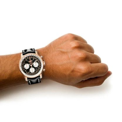 Breitling Navitimer Automatic 18ct Red Gold Leather Strap 43mm Mens Watch RB012012/BA49 436X – Image 2