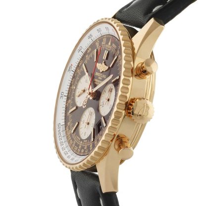 Breitling Navitimer Automatic 18ct Red Gold Leather Strap 43mm Mens Watch RB012012/BA49 436X – Image 3