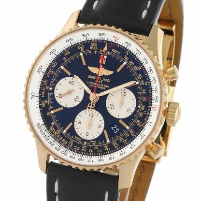 Breitling Navitimer Automatic 18ct Red Gold Leather Strap 43mm Mens Watch RB012012/BA49 436X – Image 4