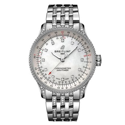 Breitling Navitimer Automatic 35mm Ladies Watch Mother Of Pearl A17395721G1A1