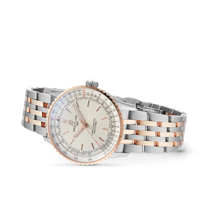 Breitling Navitimer Automatic 41mm Montre Homme Argent Acier Inoxydable et Or Rouge 18k U17329F41G1U1 – Image 3