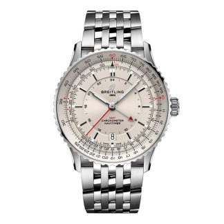 Breitling Navitimer Automatic GMT 41mm Montre Homme Argent Acier A32310211G1A1