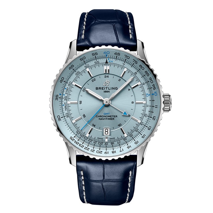 Breitling Navitimer Automatic GMT 41mm Montre Homme Bleu clair A32310171C1P1