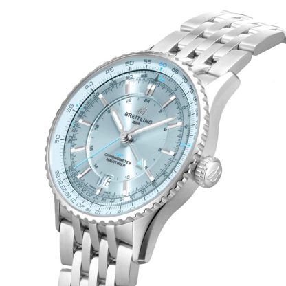 Breitling Navitimer Automatic GMT 41mm Montre Homme Bleu clair Acier inoxydable A32310171C1A1 – Image 5