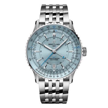 Breitling Navitimer Automatic GMT 41mm Montre Homme Bleu clair Acier inoxydable A32310171C1A1