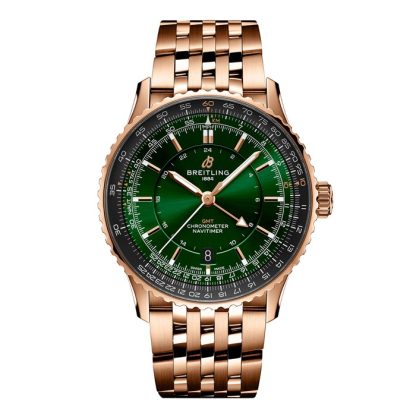 Breitling Navitimer Automatic GMT 41mm Montre Homme Vert Acier Inoxydable R32310251L1R1