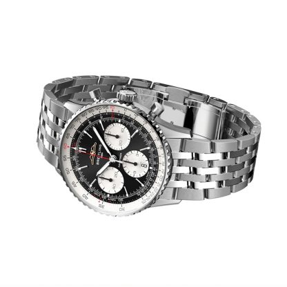 Breitling Navitimer B01 Chronograph 41mm Mens Watch Black Stainless Steel AB0139211B1A1 – Image 3