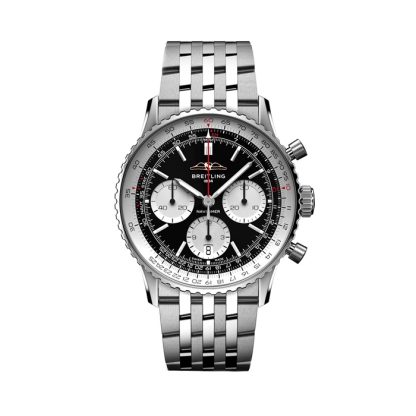 Breitling Navitimer B01 Chronograph 41mm Mens Watch Black Stainless Steel AB0139211B1A1