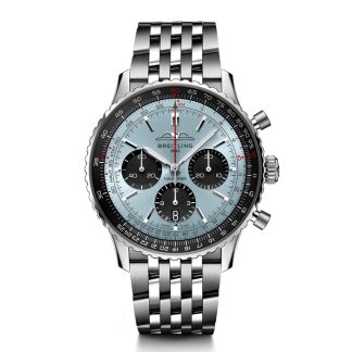 Breitling Navitimer B01 Chronograph 43 Stainless Steel Ice Blue Watch AB0138241C1A1