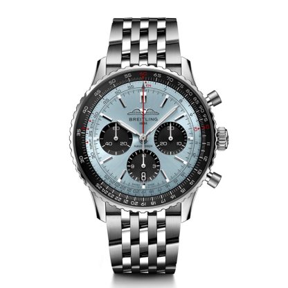 Breitling Navitimer B01 Chronograph 43 Stainless Steel Ice Blue Watch AB0138241C1A1
